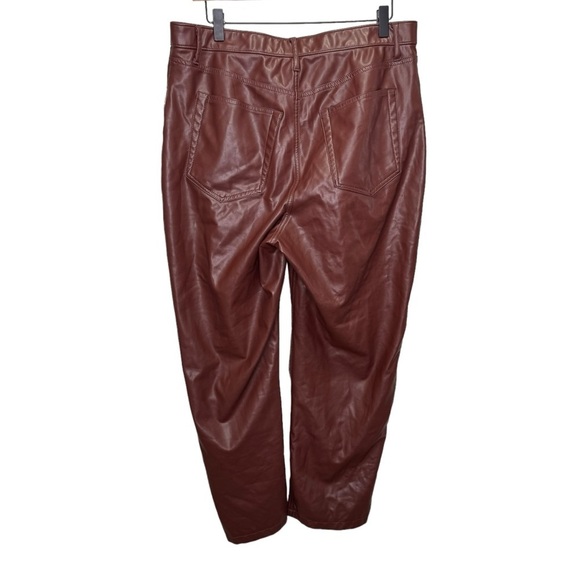 Abercrombie & Fitch Crossover Waist Vegan Leather Dad Pants- Size 32 = Size 14 - Picture 5 of 14